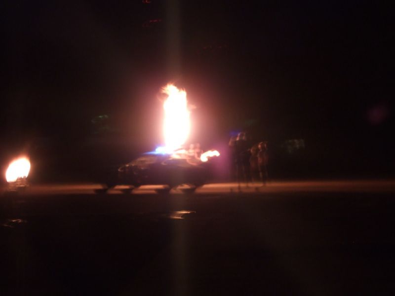 Nachts werden dann Autos abgefackelt... Ne, war nur ein Feuerspucker im Auto
Dinotreffen 2012
