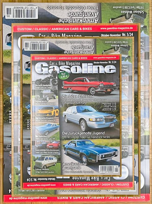 Gasoline-Magazine Nr.5/2024 - Deckblatt
Bericht über Le Baron
Schlüsselwörter: Gasoline;Magazine;Bericht;Zeitung